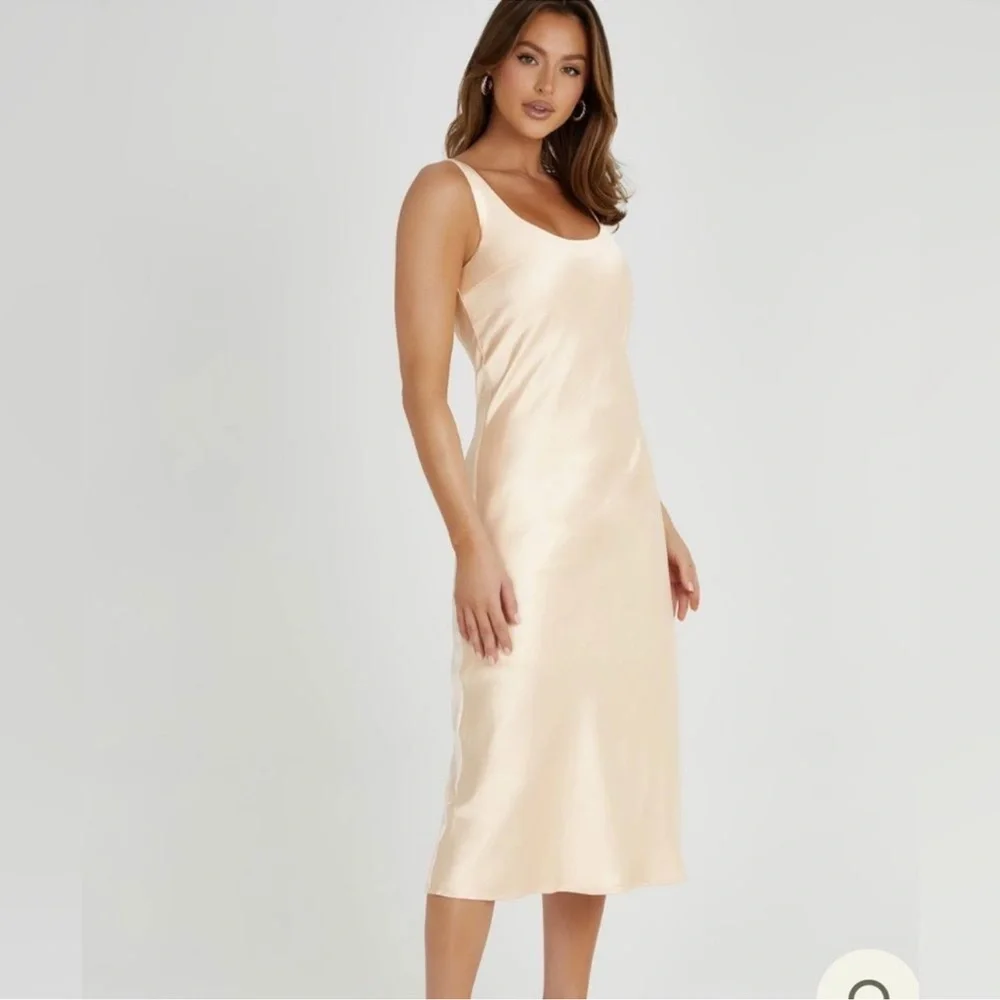 Meshki Slip Dress - Apricot - Picture 2 of 3